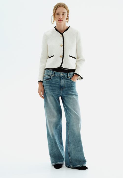 H&M - Bouclé jacket - white & black