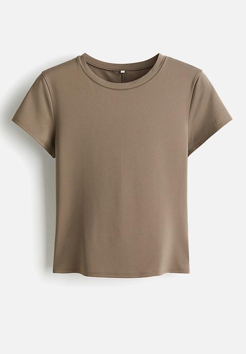 H&M - Sports top with drymove™ - dark beige