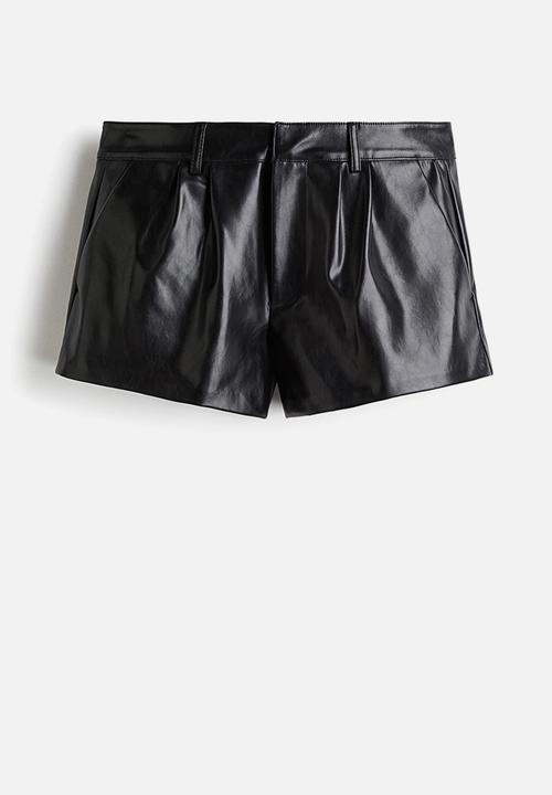 H&M - Coated shorts - black