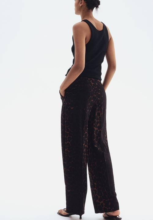H&M - Tailored trousers - brown leopard print 