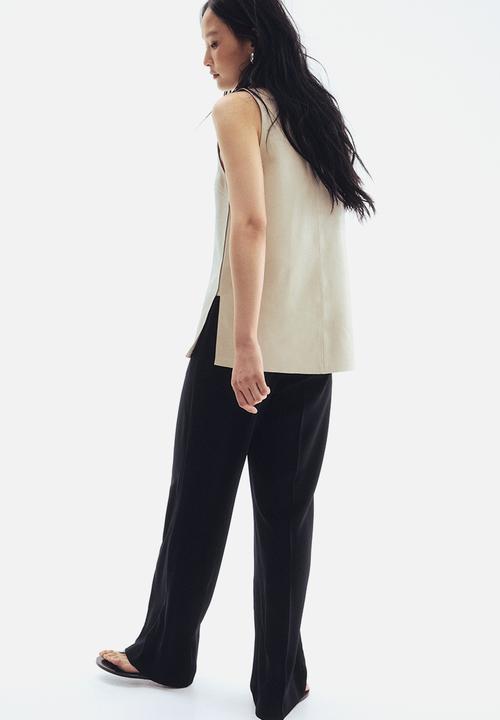 H&M - Straight crease-leg trousers - black