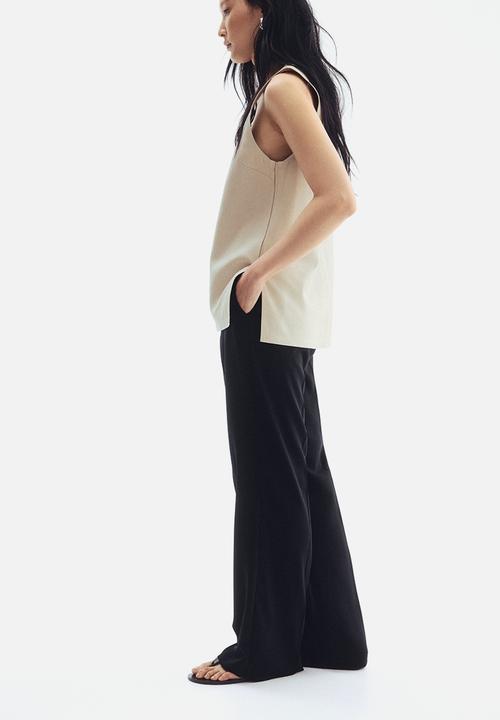H&M - Straight crease-leg trousers - black
