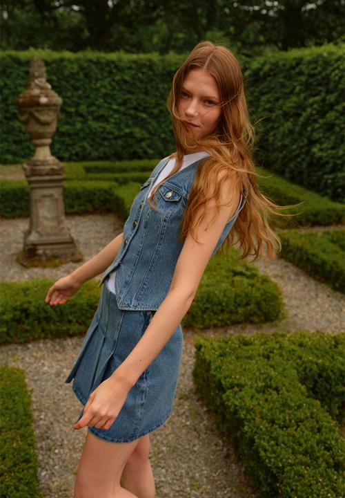 H&M - Denim waistcoat - denim blue