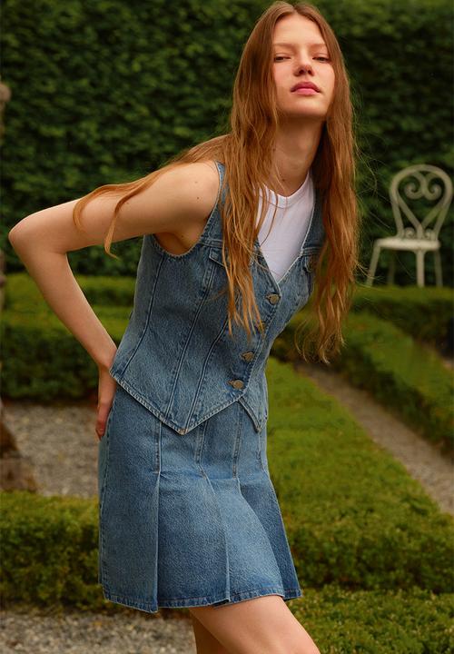 H&M - Denim waistcoat - denim blue