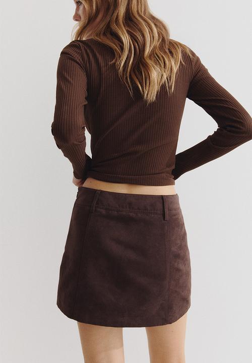 H&M - Mini skirt - dark brown