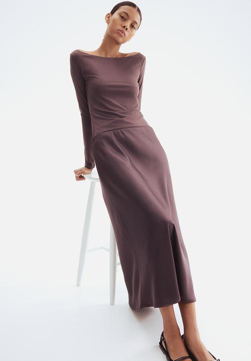 H&M - Midi skirt -  dark purple 
