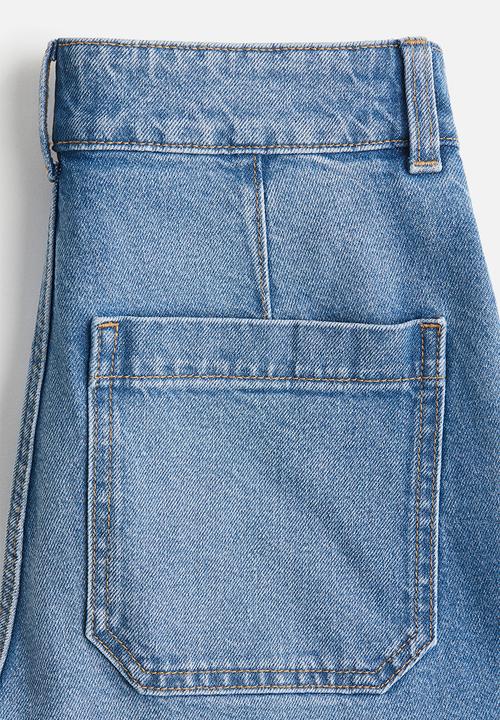 H&M - Wide high ankle jeans - denim blue
