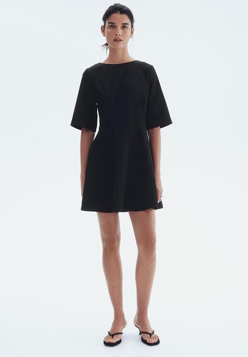 H&M - Waisted twill dress - black
