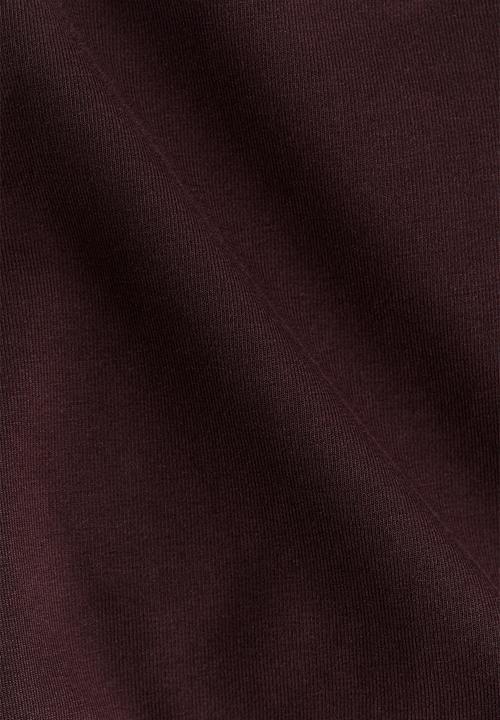 H&M - Foldover-waist cotton trousers - burgundy