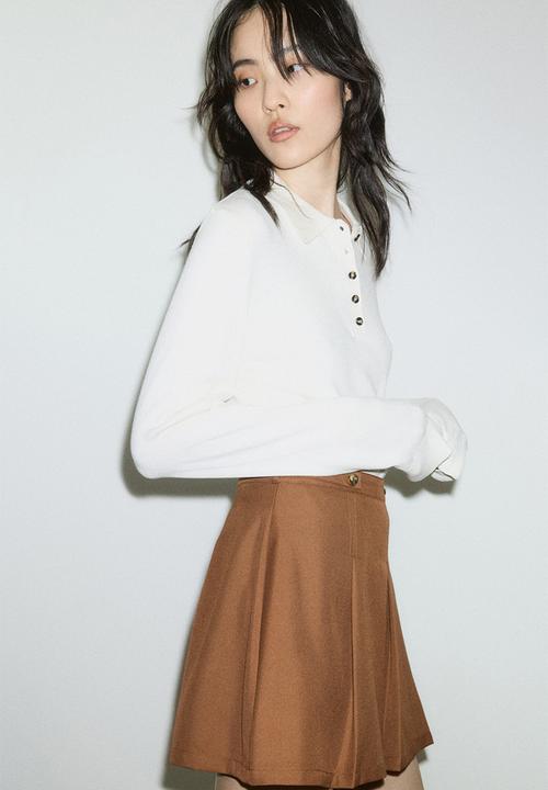 H&M - Pleated skort - brown