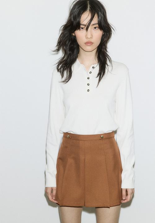 H&M - Pleated skort - brown