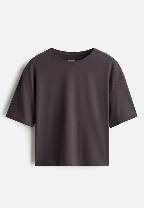 H&M - Boxy-style sports top with drymove™ - grey