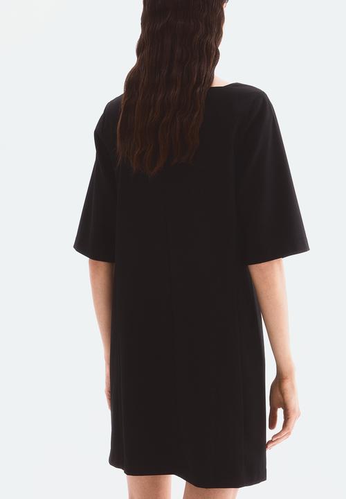 H&M - Twill shift dress - black