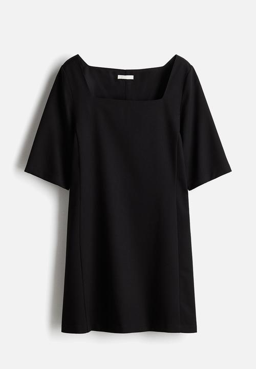 H&M - Twill shift dress - black