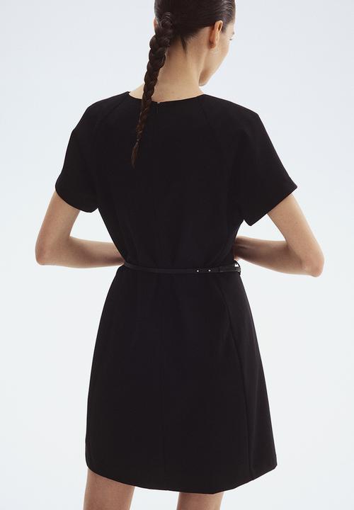 H&M - Belted dress - black
