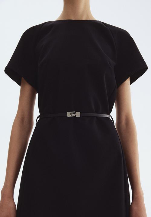 H&M - Belted dress - black