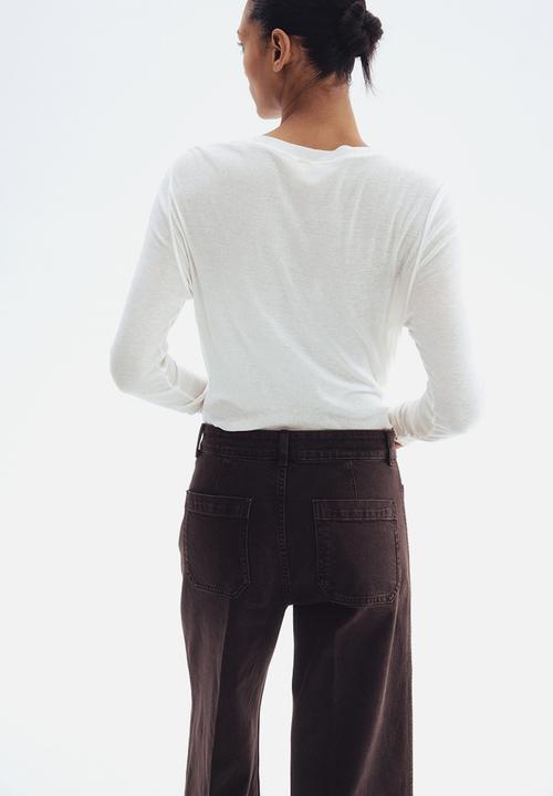 H&M - Wide high ankle jeans - brown