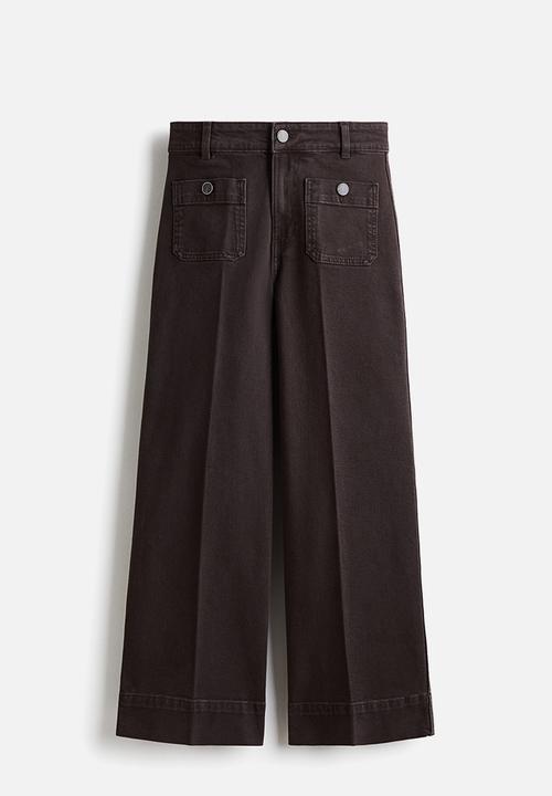 H&M - Wide high ankle jeans - brown
