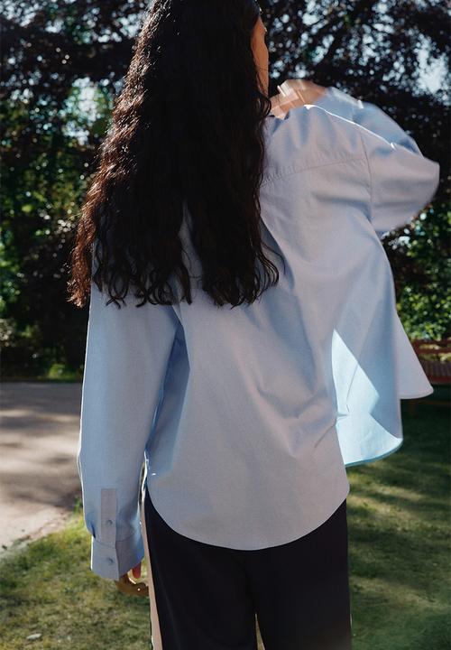 H&M - Oversized cotton shirt - blue