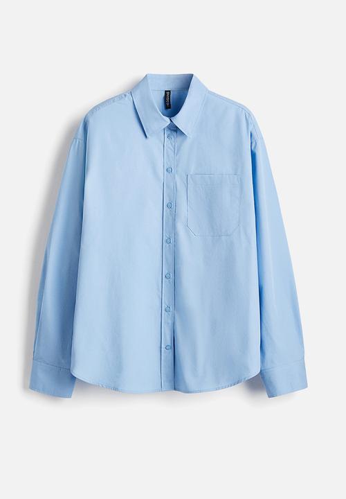 H&M - Oversized cotton shirt - blue
