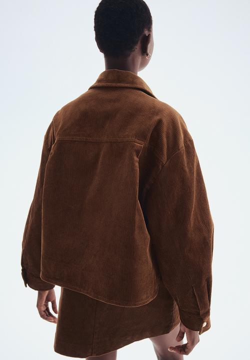 Oversized jacket - brown - 1297462002