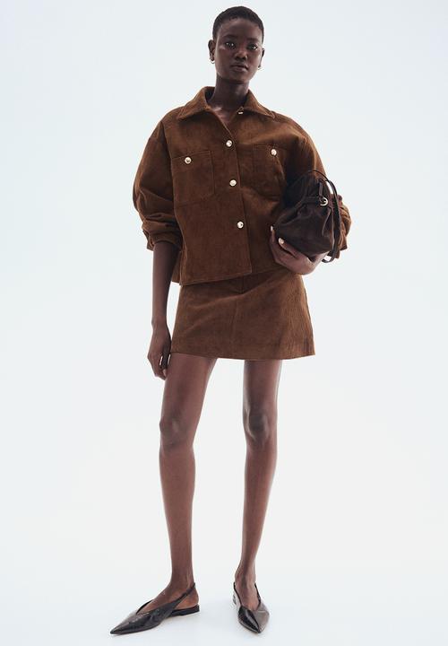 Oversized jacket - brown - 1297462002