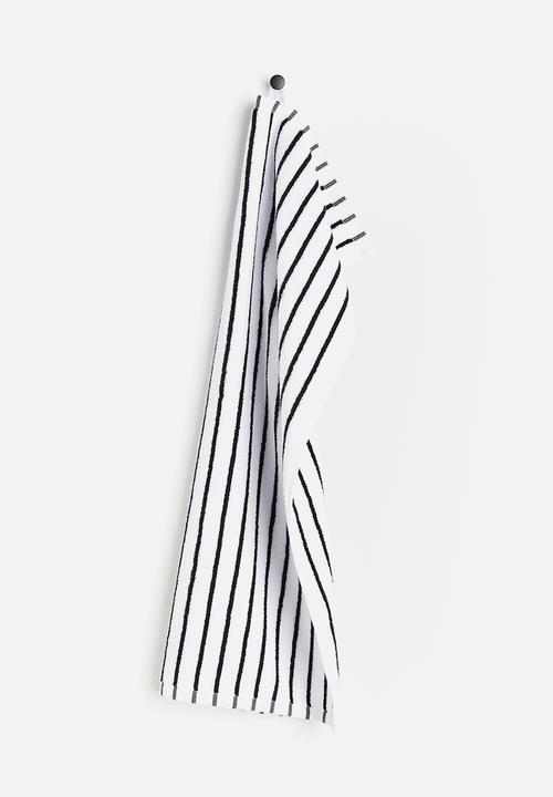 H&M - Striped hand towel - white,multi