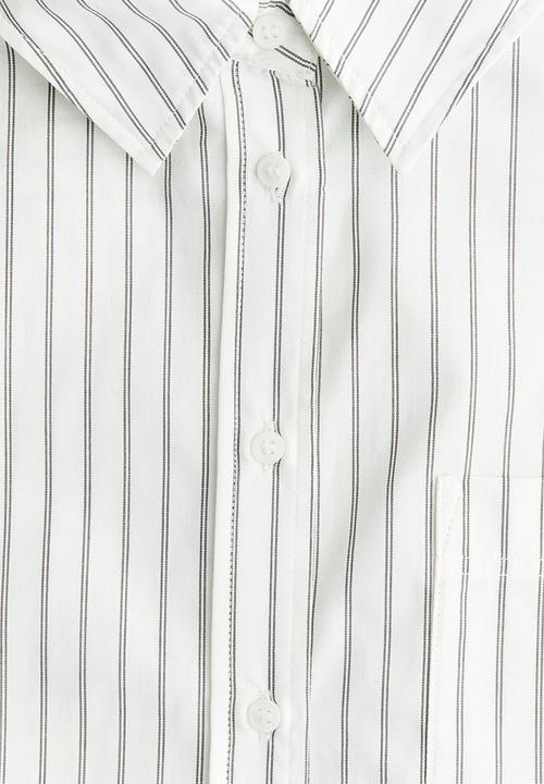 H&M - Oversized cotton shirt - multi,white