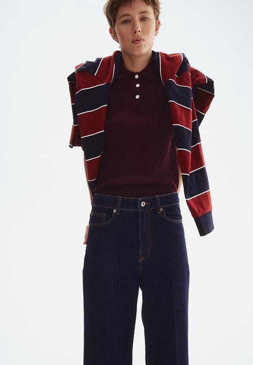 H&M - Wide high ankle jeans - blue