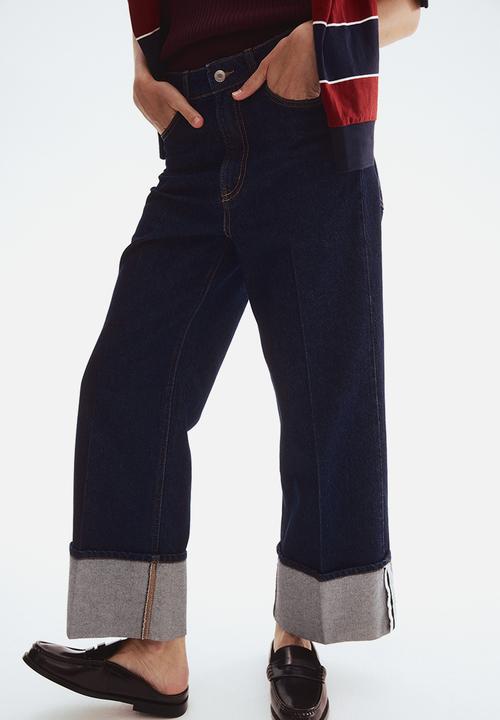 H&M - Wide high ankle jeans - blue