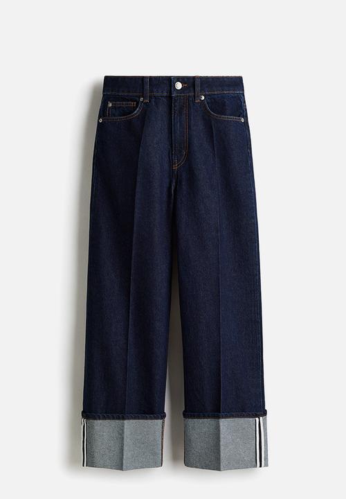 H&M - Wide high ankle jeans - blue