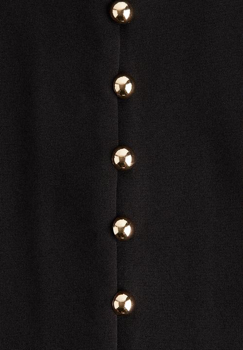 H&M - Waisted cardigan - black