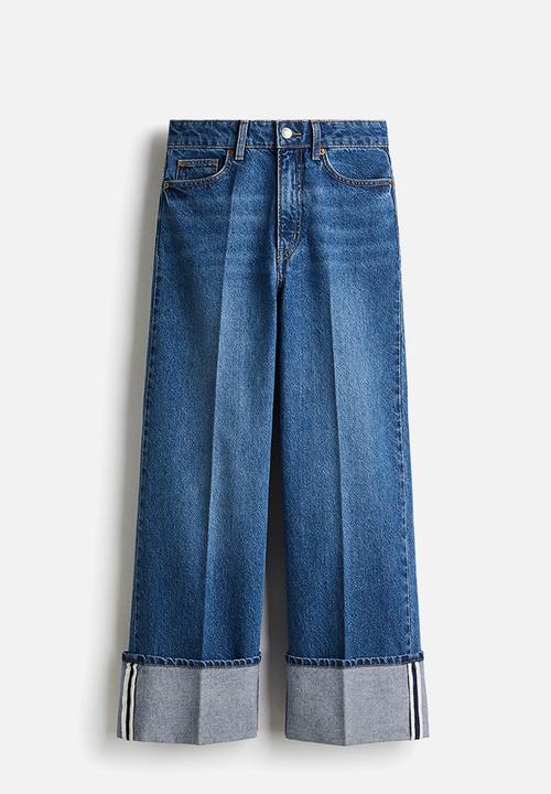 H&M - Wide high ankle jeans - denim blue