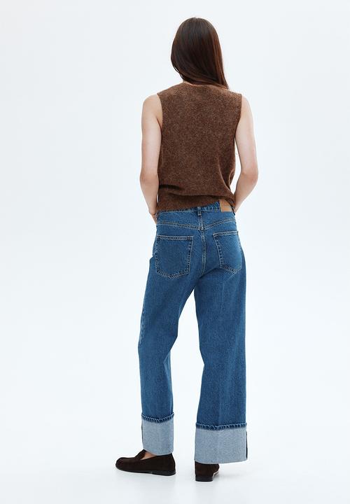 H&M - Wide high ankle jeans - denim blue