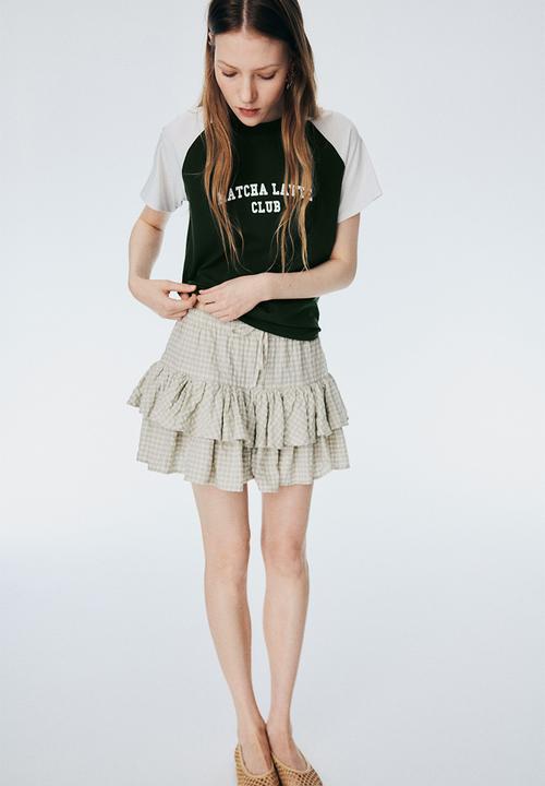 H&M - T-shirt - dark green matcha latte
