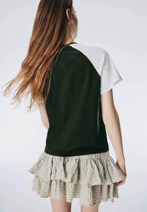 H&M - T-shirt - dark green matcha latte
