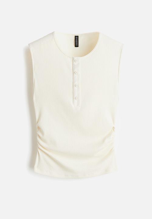 H&M - Draped vest top - cream