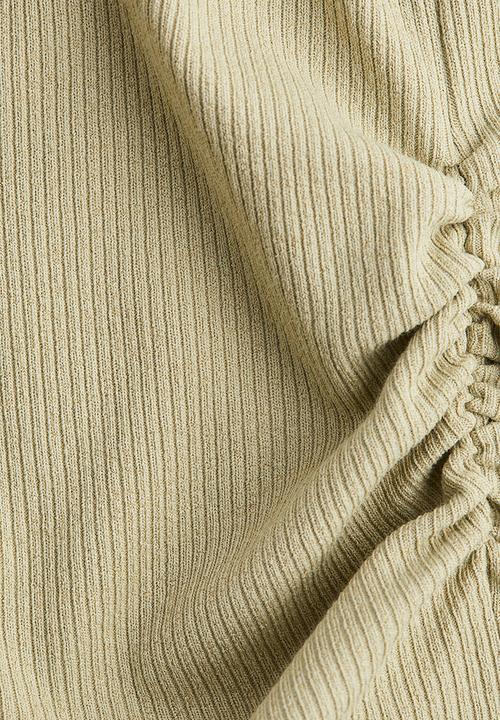 H&M - Draped vest top - light khaki green