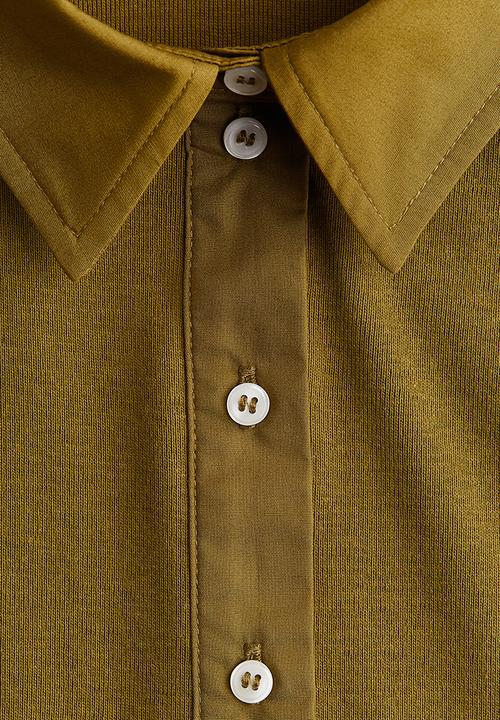 H&M - Collared top - olive green