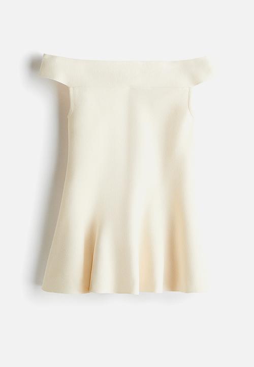 H&M - Off-the-shoulder peplum top - cream