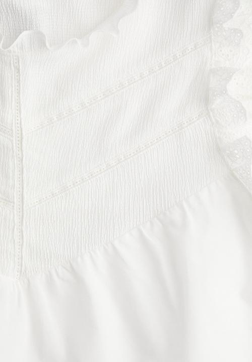 H&M - Frill-trimmed vest top - white
