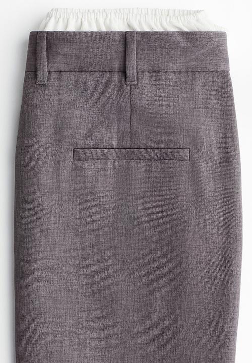 H&M - Double-waistband pencil skirt - grey
