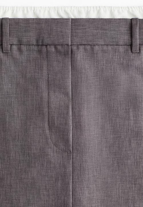H&M - Double-waistband pencil skirt - grey