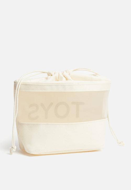 H&M - Small canvas storage basket - white