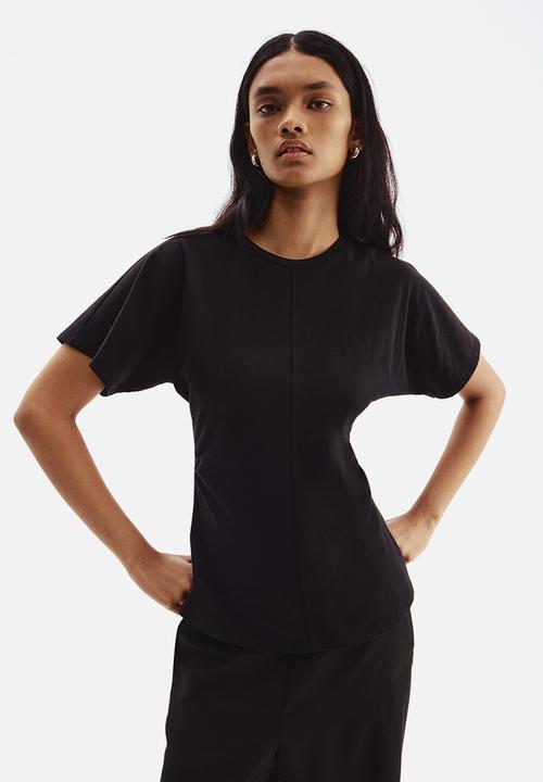 H&M - Ruched t-shirt - black