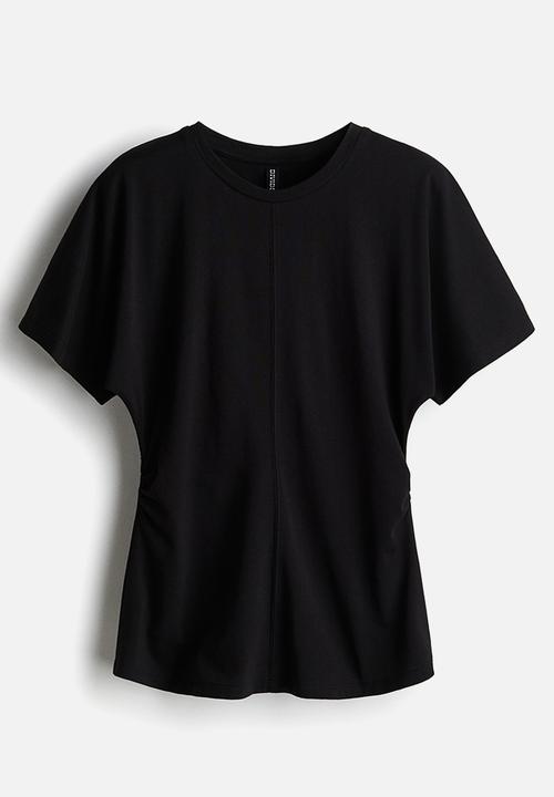 H&M - Ruched t-shirt - black