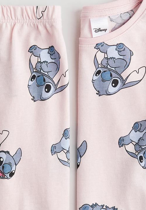 H&M - Jersey pyjamas - light pink/lilo & stitch