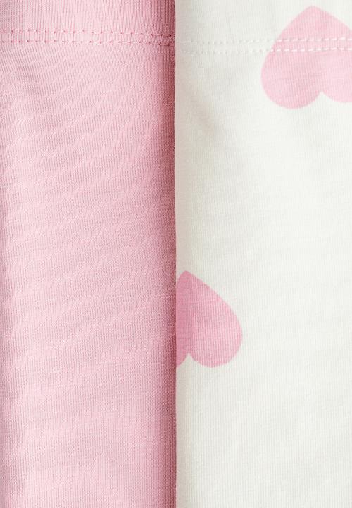 H&M - 2 Pack leggings - pink/hearts