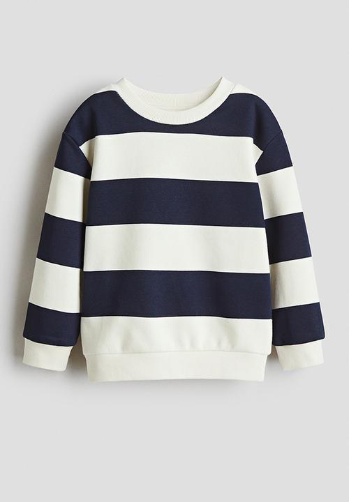 H&M - Sweatshirt - cream/navy blue striped