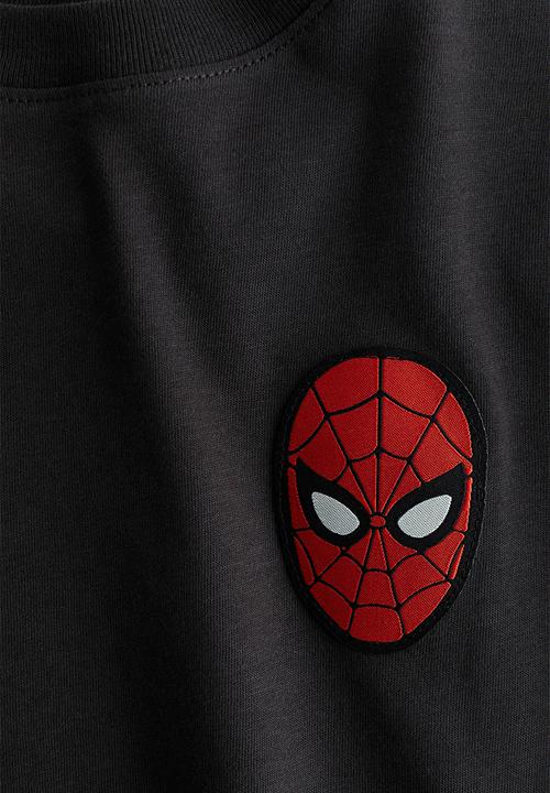 H&M - Oversized printed T-shirt - dark grey/spider-man 